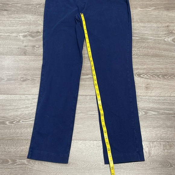 Lands’ End Starfish Mid Rise Slim Leg Pants Deep Sea Navy M/T (10-12) - Picture 10 of 16